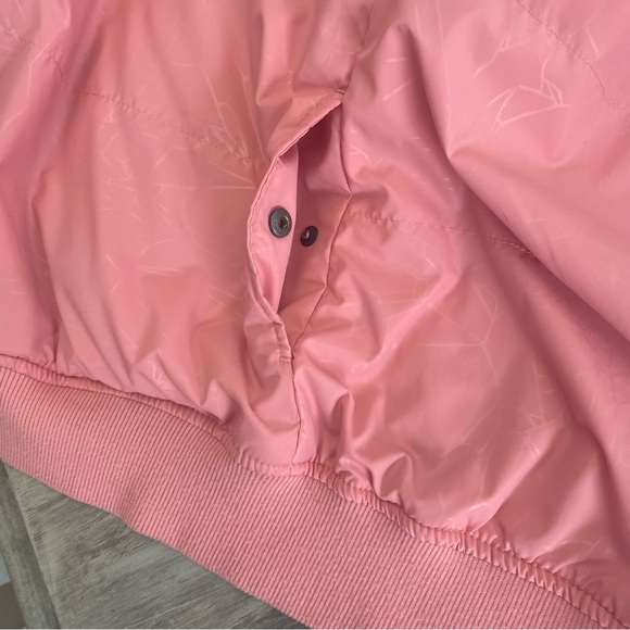 Women’s Peach / Pink Colored Hooded Zip Up Bench Jacket 4 Pockets Size 12 - Picture 14 of 16